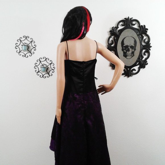 Sweetheart Lace Spaghetti Strap High Low Dress - Picture 5 of 7